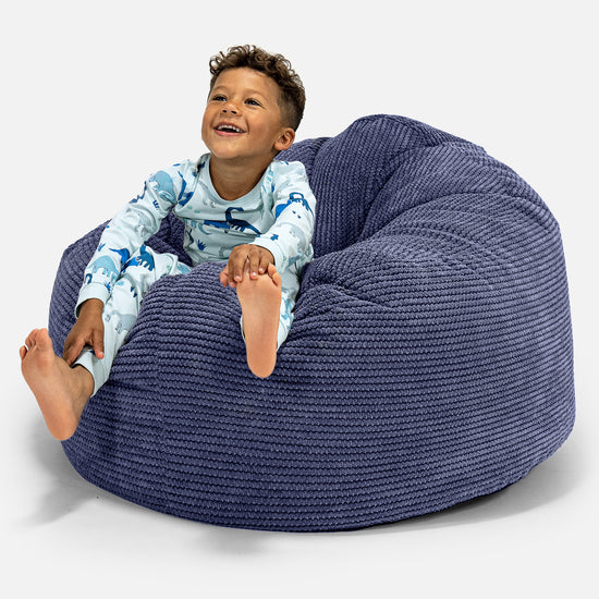Riesen Kuschel Sitzsack für Kinder 3-8 Jahre - Pom-Pom Lila 01