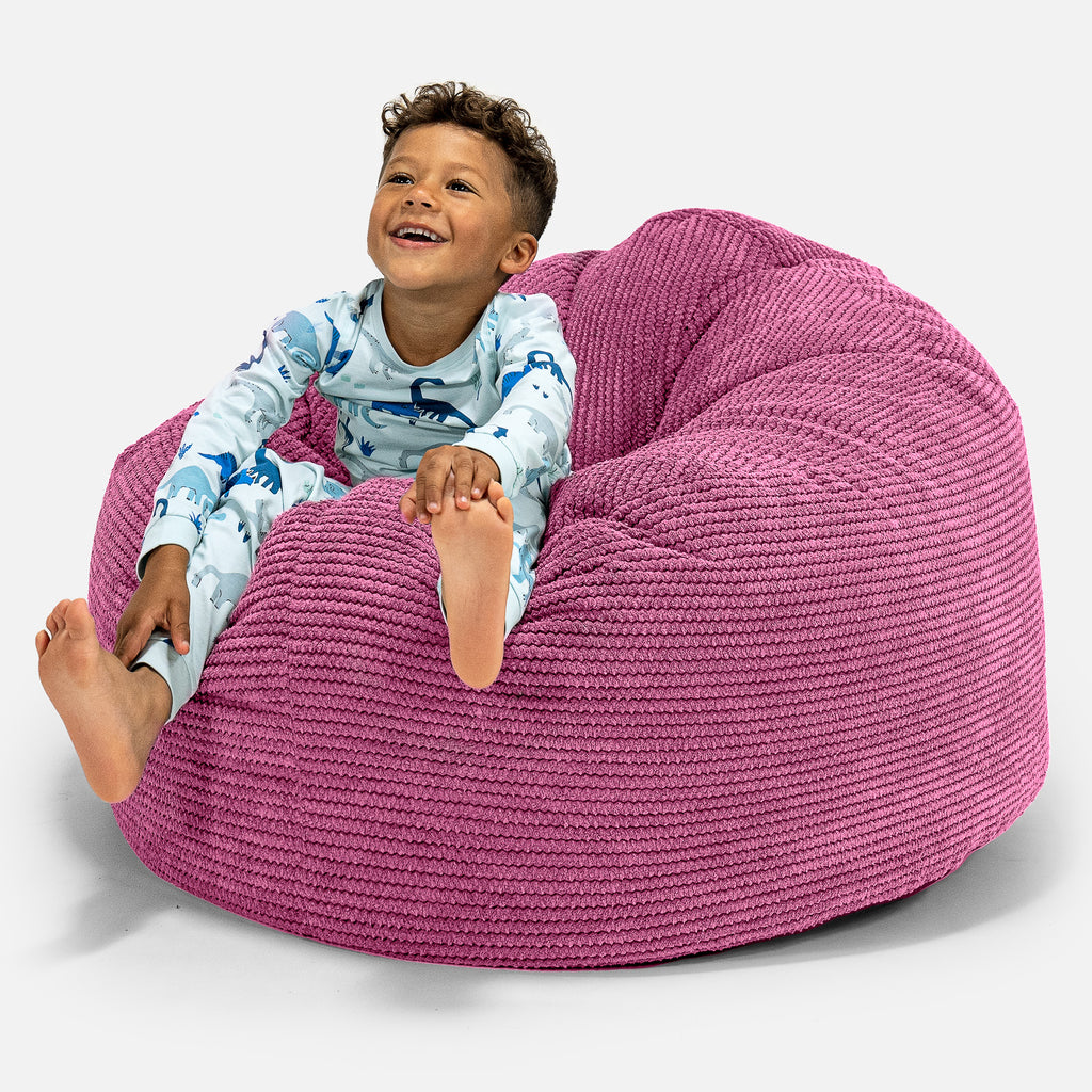 Riesen Kuschel Sitzsack für Kinder 3-8 Jahre - Pom-Pom Pink 01