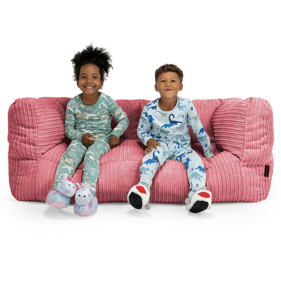 Riesen Albert Kinder Sitzsack Sofa 2-14 Jahre - Cord Koralle 01