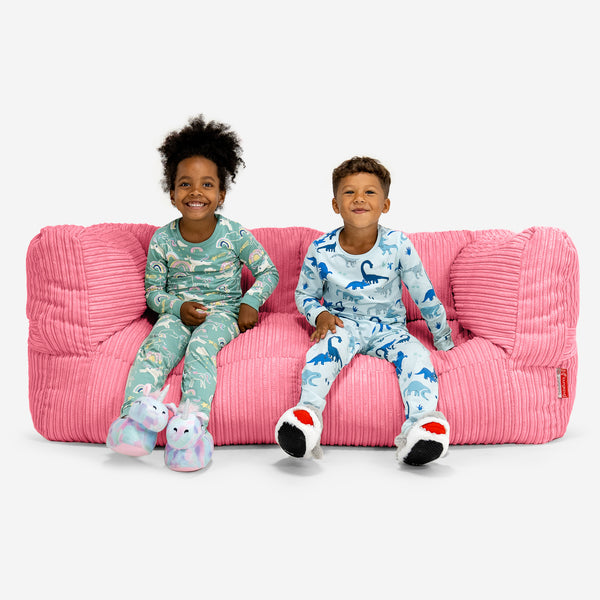 Riesen Albert Kinder Sitzsack Sofa 2-14 Jahre - Cord Koralle 01