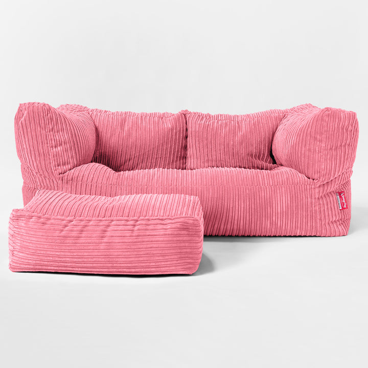 Riesen Albert Kinder Sitzsack Sofa 2-14 Jahre - Cord Koralle 02