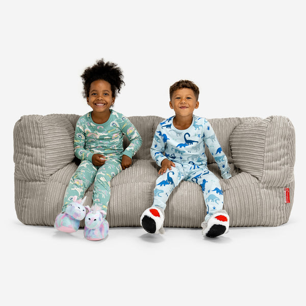 Riesen Albert Kinder Sitzsack Sofa 2-14 Jahre - Cord Nerzfarben 01
