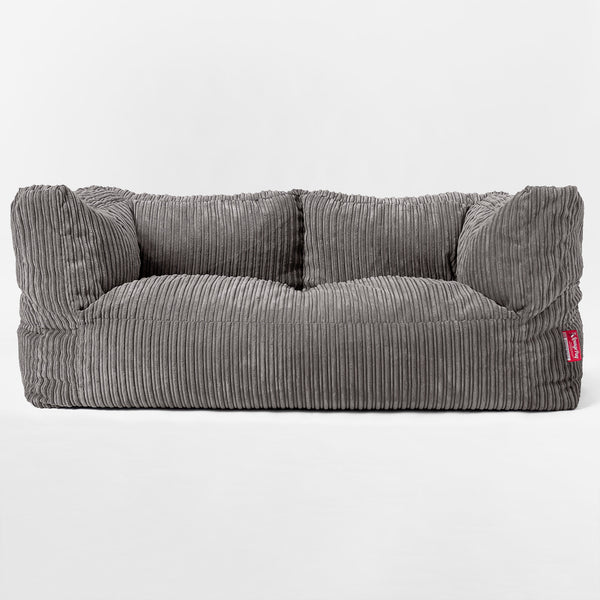 Riesen Albert Kinder Sitzsack Sofa 2-14 Jahre - Cord Schiefergrau 01