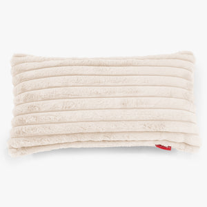 Riesen Dekokissen / Sofa Kissenbezug 40 x 70cm - Ultra Plüsch Cord Creme