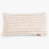 Riesen Dekokissen / Sofa Kissenbezug 40 x 80cm - Ultra Plüsch Cord Creme 01