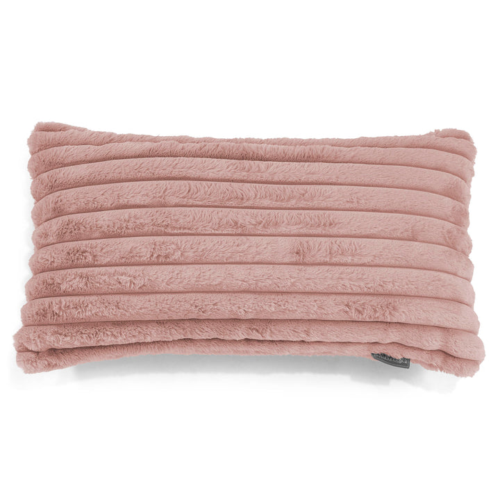 Lounge Pug, Riesen Kissen 40 x 70cm Ultra Plüsch Cord Pastellrosa– Big Bertha Original DE