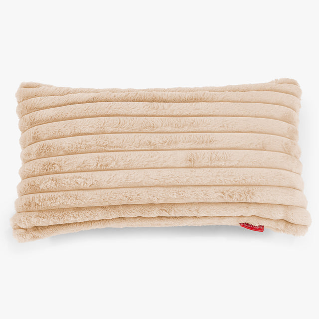 Riesen Dekokissen / Sofa Kissenbezug 40 x 80cm - Ultra Plüsch Cord Pfirsich 01