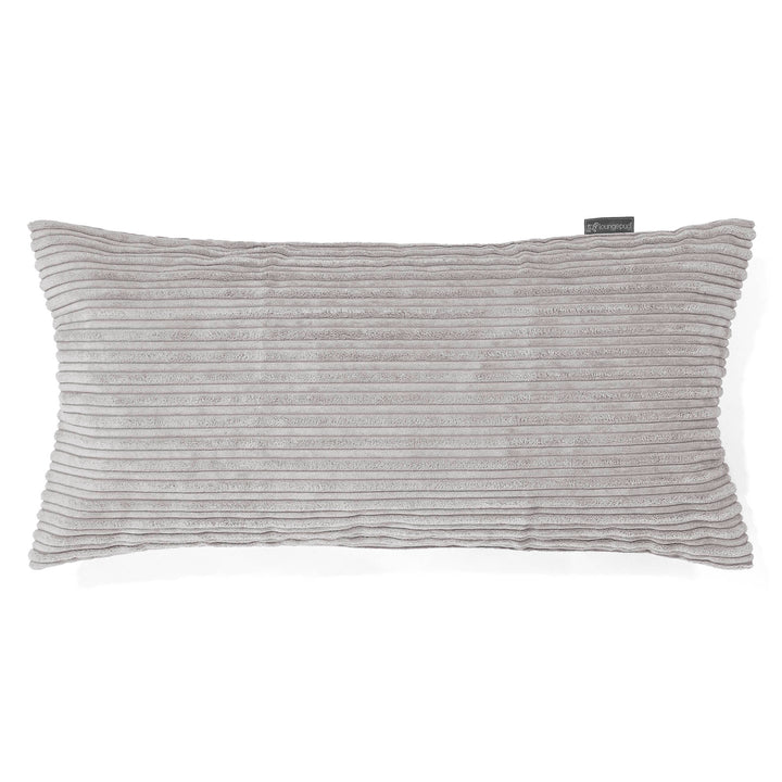Lounge Pug, Riesen Kissen 40 x 70cm, Cord Silbergrau– Big Bertha Original DE