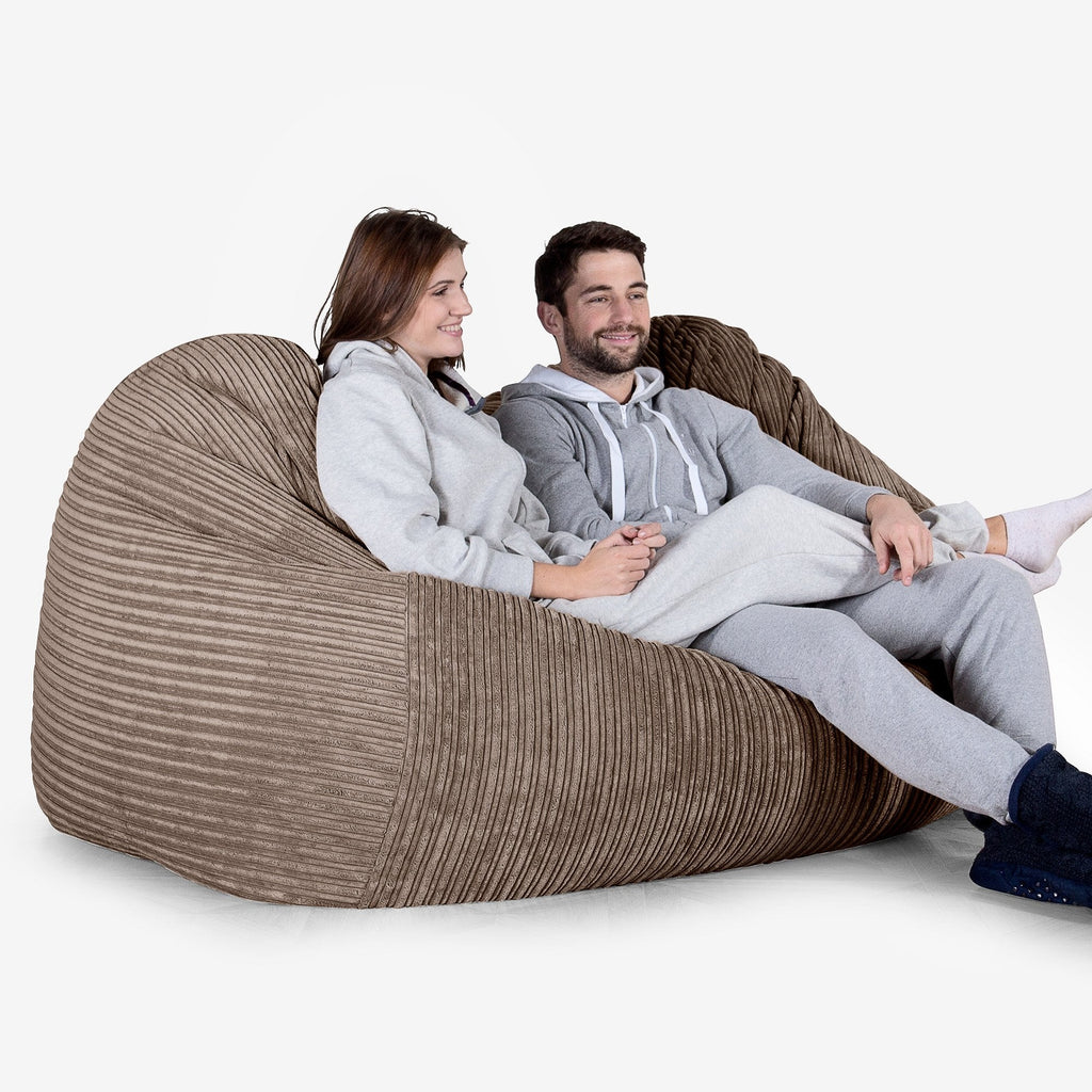 Riesen Sitzsack Couch - Cord Mocca 02