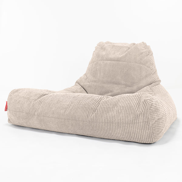 Riesen Sitzsack Lounge Sessel - Pom-Pom Creme 01