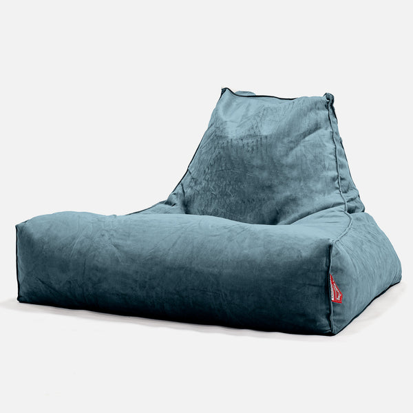 Riesen Sitzsack Lounge Sessel - Samt Türkis 01