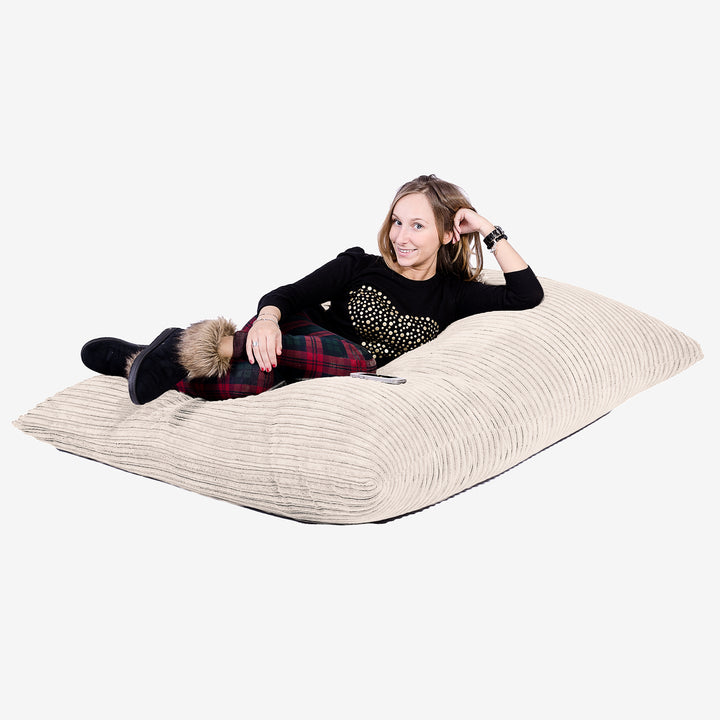 Sitzsack XXL - Cord Elfenbein 04