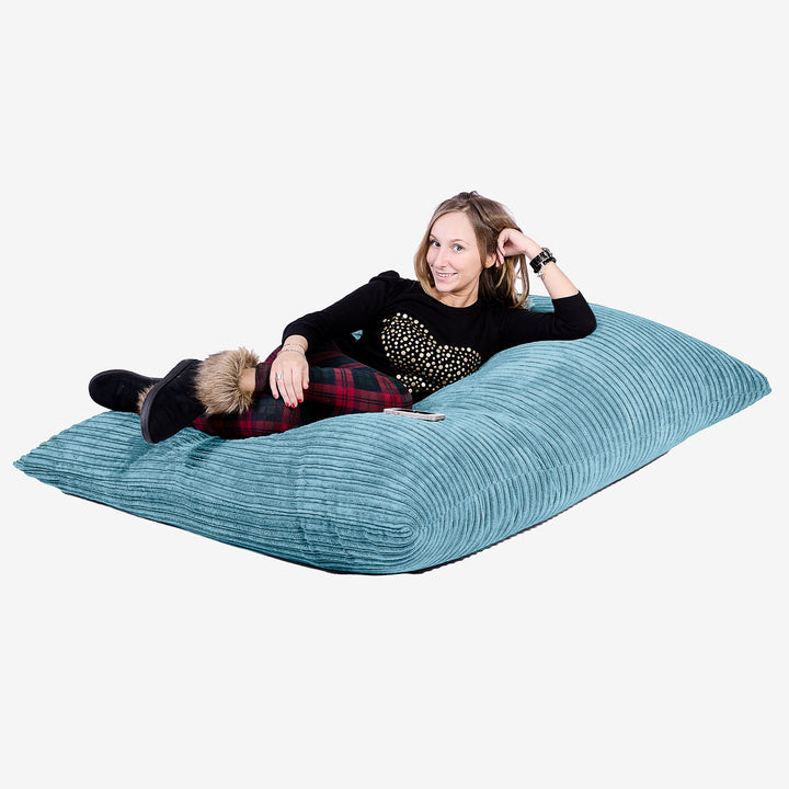 Sitzsack XXL - Cord Türkis 03