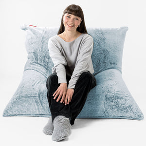 Sitzsack XXL - Kaninchen Kunstfell Pastellblau