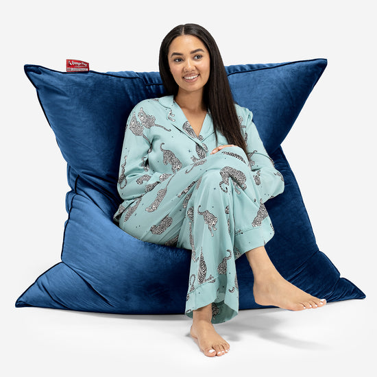 Sitzsack XXL - Samt Marineblau 02