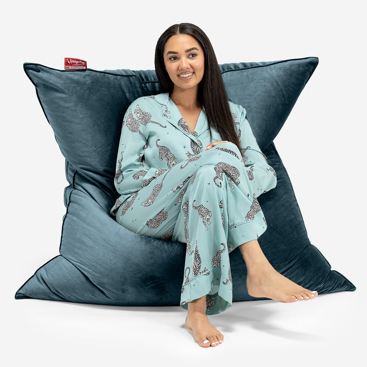 Sitzsack XXL - Samt Türkis 02