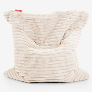 Sitzsack XXL - Ultra Plüsch Cord Creme