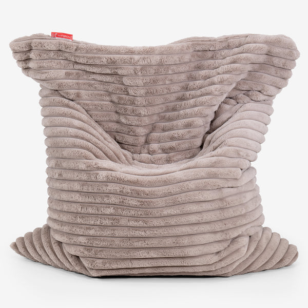 Sitzsack XXL - Ultra Plüsch Cord Nerzfarben 01