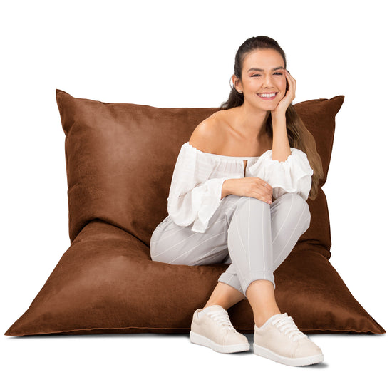 Sitzsack XXL - Vintage Leder Karamell 01