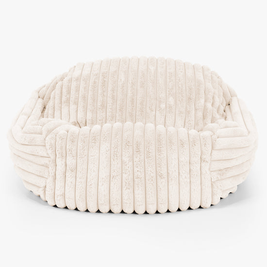 Sabine Sitzsack Sessel - Ultra Plüsch Cord Creme 01