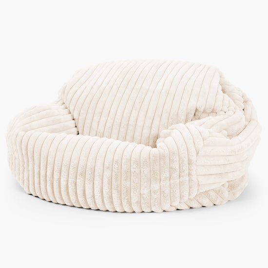 Sabine Sitzsack Sofa - Ultra Plüsch Cord Creme 02