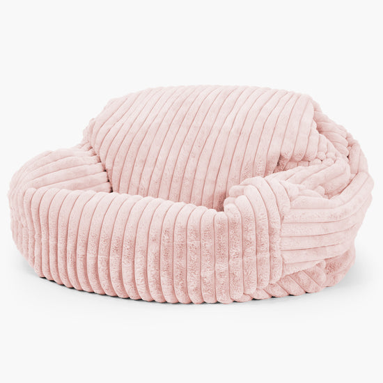 Sabine Sitzsack Sofa - Ultra Plüsch Cord Pastellrosa 02