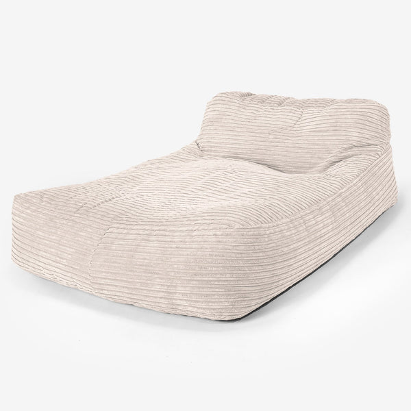 Schlafsofa Sitzsack - Cord Elfenbein 01
