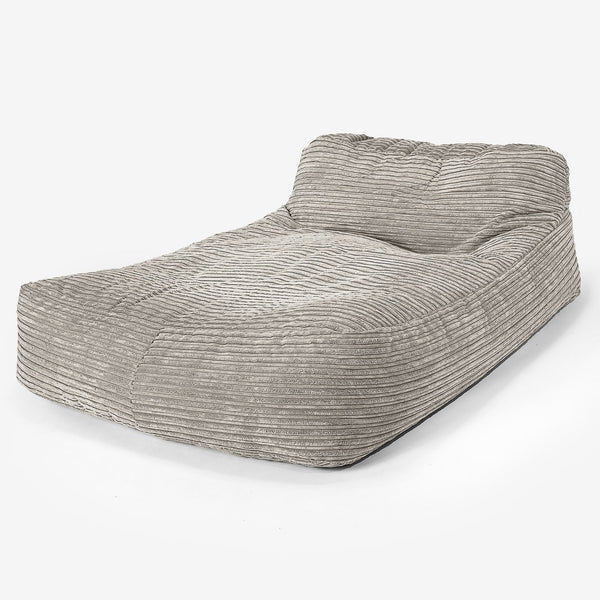 Schlafsofa Sitzsack - Cord Nerzfarben 01