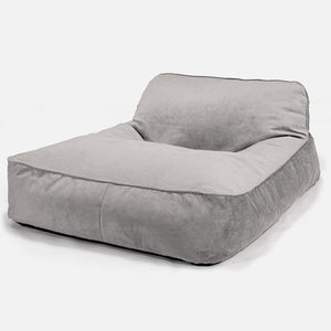Schlafsofa Sitzsack - Samt Silber