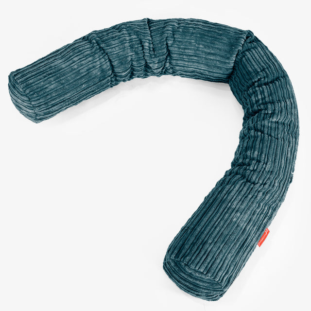 Seitenschläferkissen XXL - Cord Blaugrün 01