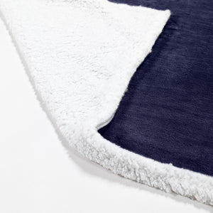 Sherpa-Decke - Sherpa-Fleece Dunkelblau