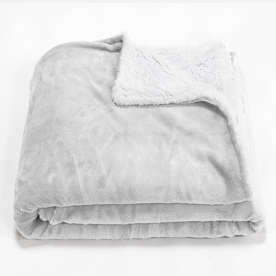 Sherpa-Decke - Sherpa-Fleece Hellgrau 01