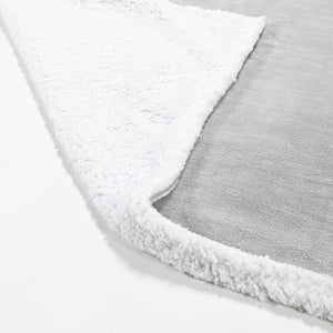 Sherpa-Decke - Sherpa-Fleece Hellgrau