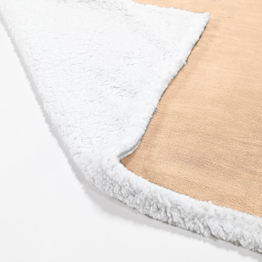Sherpa-Decke - Sherpa-Fleece Nerzfarben 02