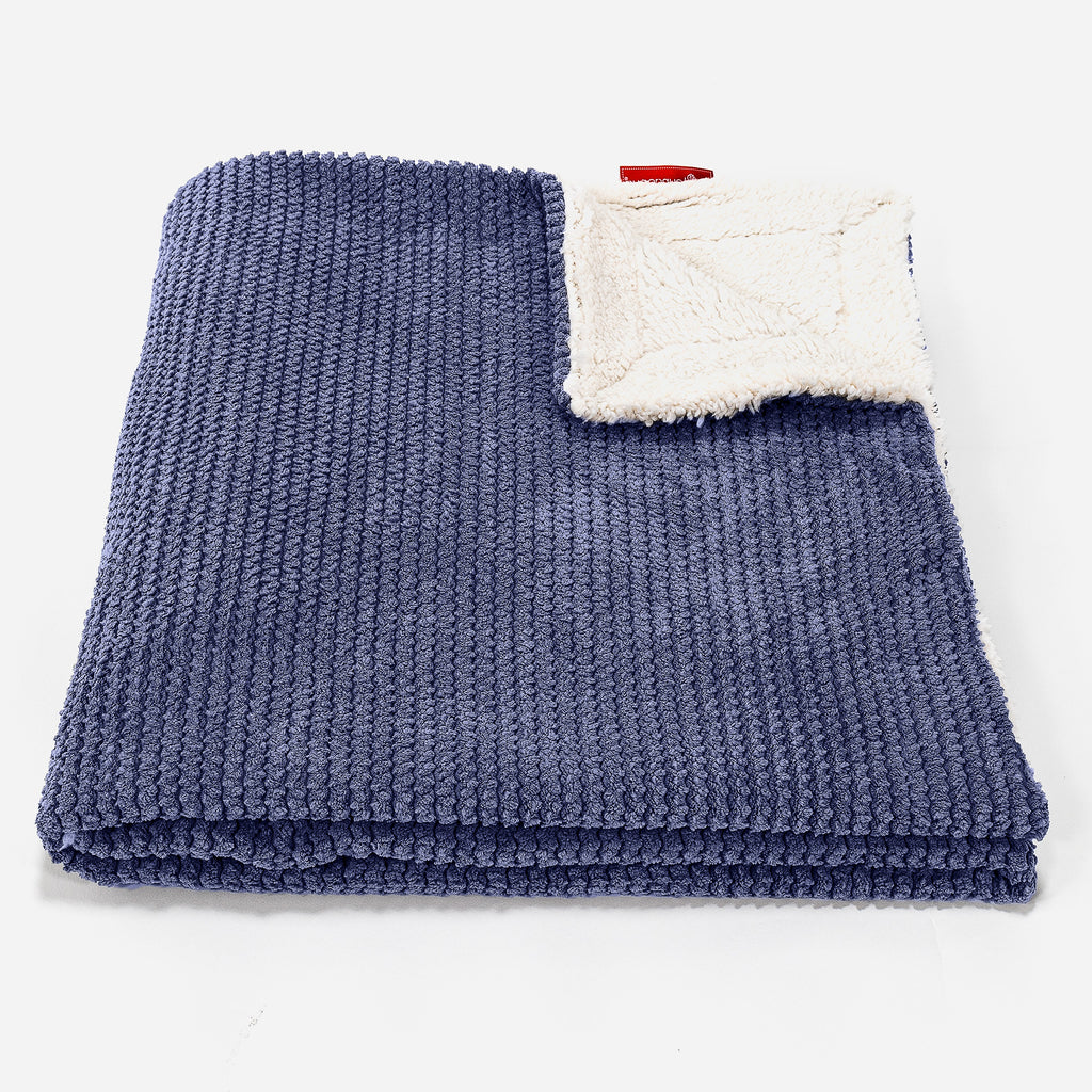 Sherpa-Decke - Pom-Pom Lila 01