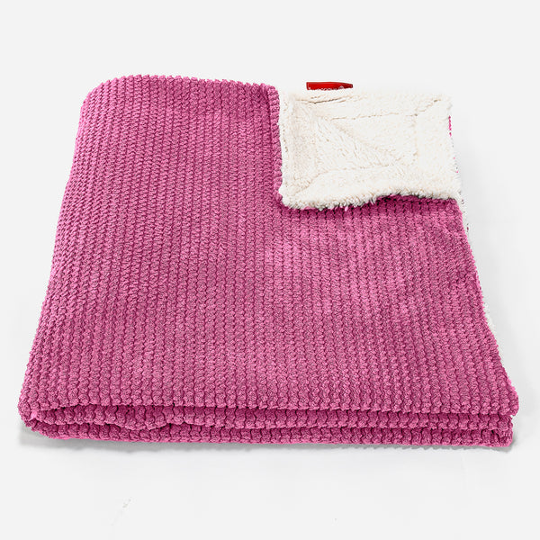 Sherpa-Decke - Pom-Pom Pink 01