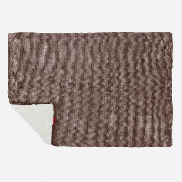 Sherpa-Decke - Pom-Pom Schoko 02