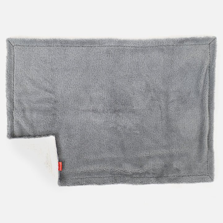 Sherpa-Decke - Teddy Kunstfell Dunkelgrau 02