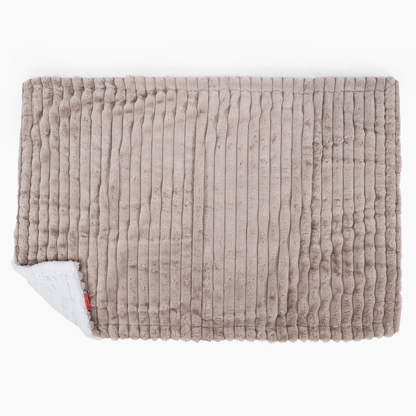 Sherpa-Decke - Ultra Plüsch Cord Nerzfarben 02