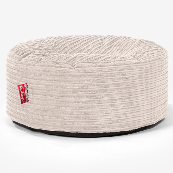 Sitzhocker Pouf - Cord Elfenbein 01