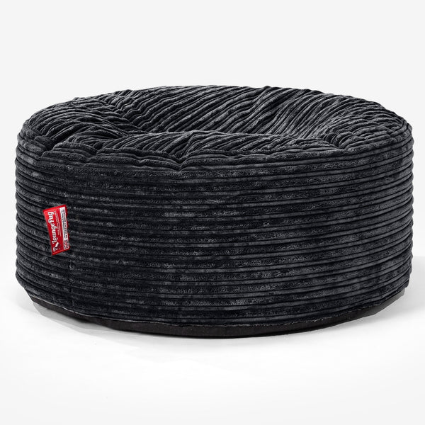 Sitzhocker Pouf - Cord Schwarz 01