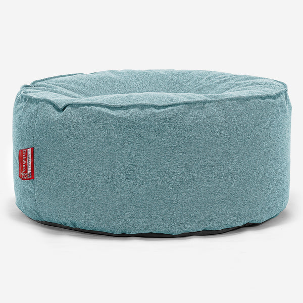 Sitzhocker Pouf - Interalli Wolle Aqua 01