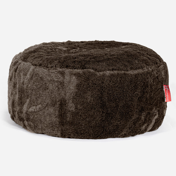 Sitzhocker Pouf - Kunstfell Braun 01