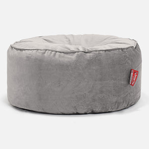 Sitzhocker Pouf - Samt Silber