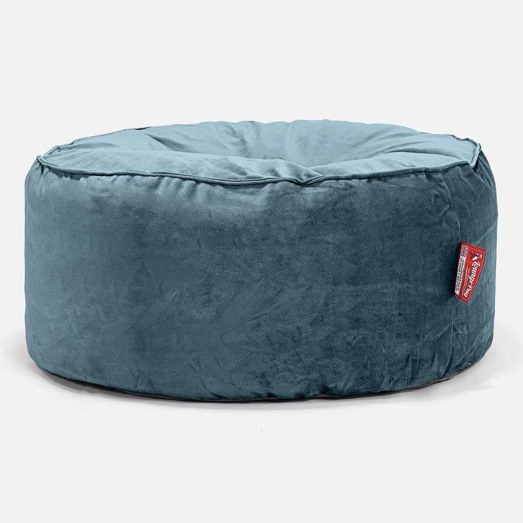 Sitzhocker Pouf - Samt Türkis 01