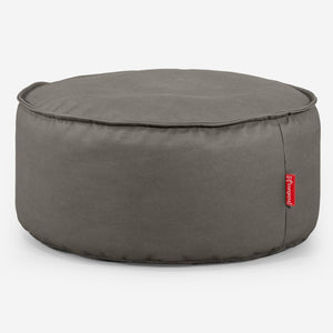 Sitzhocker Pouf - Veganes Leder Grau