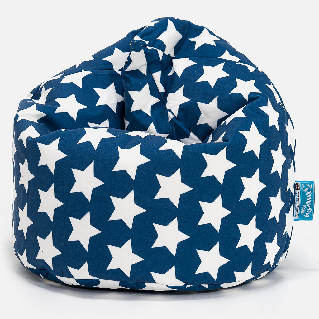 Sitzsack Kinder - Druck Blau Star 01