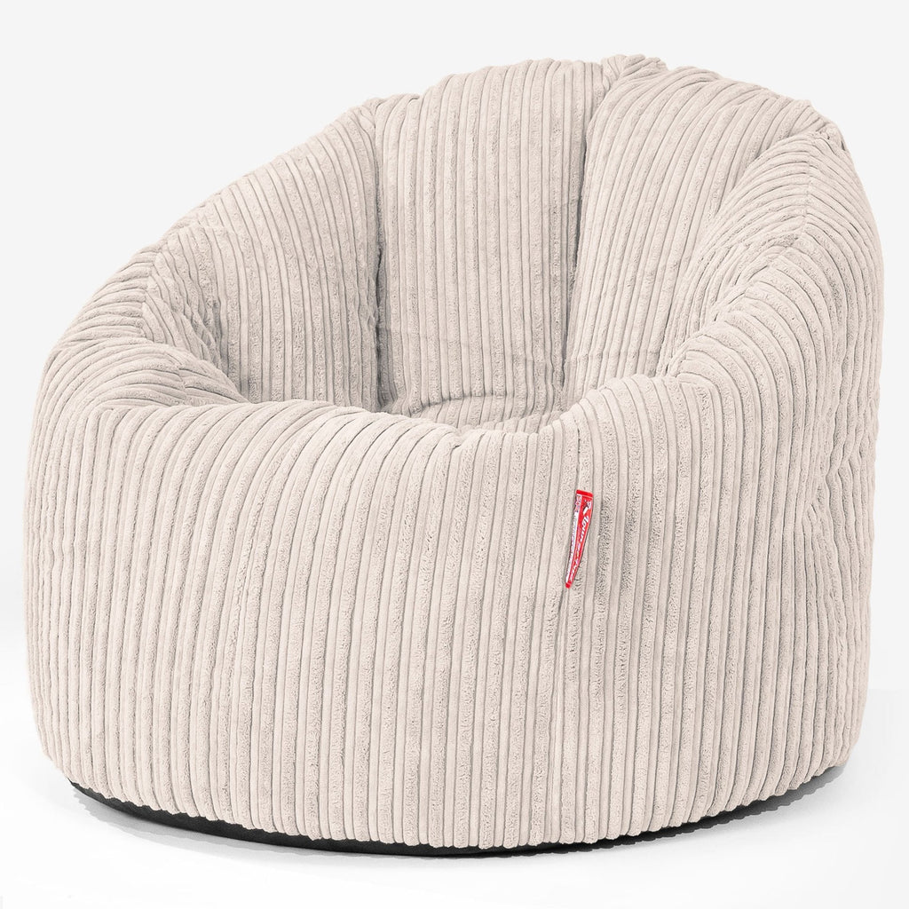 Sitzsack Kuschel Lounge Sessel - Cord Elfenbein 01