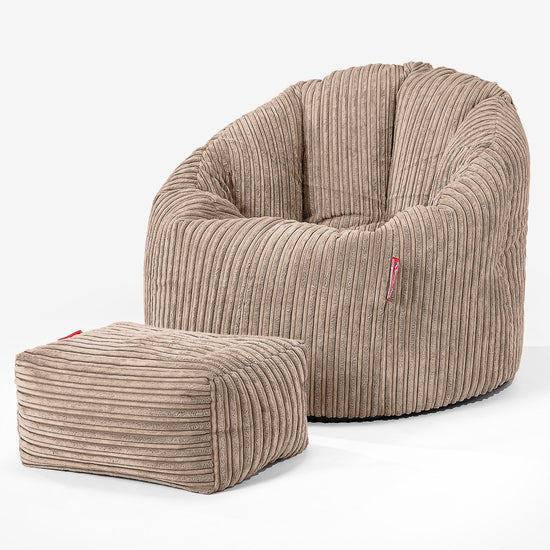 Sitzsack Kuschel Lounge Sessel - Cord Sand 02