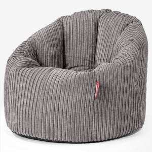 Sitzsack Kuschel Lounge Sessel - Cord Graphitgrau